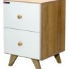 Mesa De Luz 2 Cajones Con Patas 60 X 40 X 38- Cod. 732021
