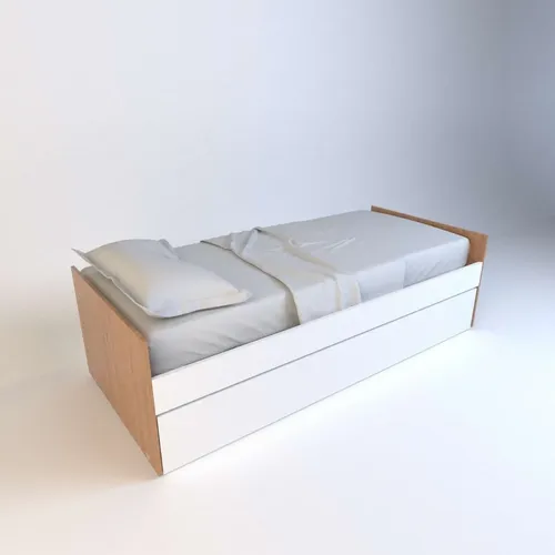 Cama 1 Plaza 0.80 Mts. Con Marinera. Melamina. Dolfin