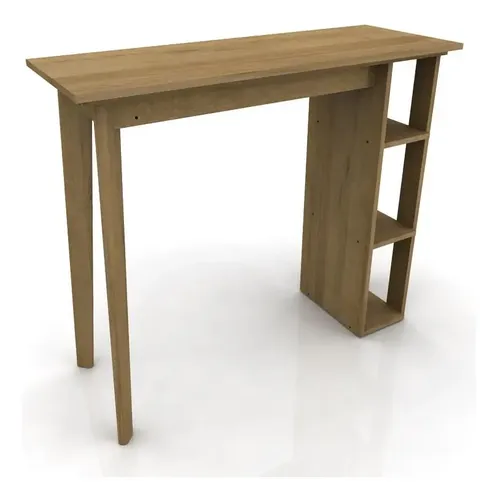 Mesa Barra Desayunadora Escandinava Con Estantes Cod. 455090
