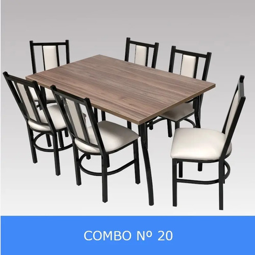 D_872311-MLA31712558993_082019-O.jpg Combo Cocina Comedor Mesa Melamina 140 + 6 Sillas Roma C 20