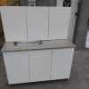Bajo Mesada Y Alacena 1.20 Mdf 15 Mm- Con Mesada Marmol Sint