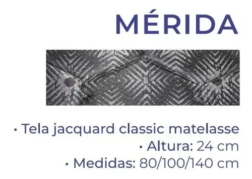 Colchon Resortes Merida 80 X 24 X 190. 1 Plaza