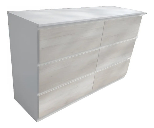 Comoda Chiffonier Cajonera 6 Cajones Mdf- 140 X 85 X 44
