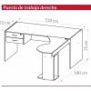 Mesa Escritorio En L, Puesto De Trabajo Derecho Cod. 913
