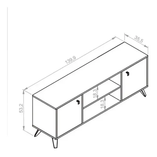 Rack Mesa Tv- Led. Re140--140 X 62 X 35