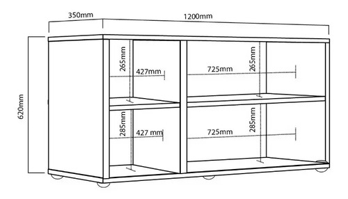 Rack Vision Para Tv 55 1 Puerta Y Estantes Dvs 02