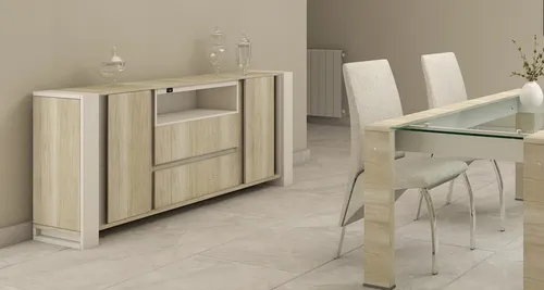 Bahiut Vajillero Dynamic 180 X 85 Con Usb, Cajones Y Puertas