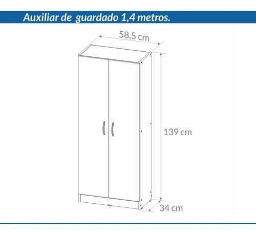 D_880015-MLA85675277794_062025-O.jpg Despensero Organizador 2 Puertas. 140 X 58 X 34 Cam 140