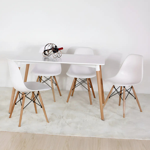 D_880195-MLA95939881479_102025-O.jpg Mesa Eames Comedor Rectangular Nordica 120 X 80 Blanco Con Patas Marron