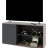 Mesa Rack Vision Para Tv 65 2 Puerta Y Estantes- Dvs 03