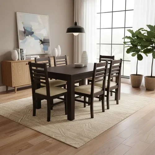 D_882237-MLA93313232249_092025-O.webp Juego De Comedor. Mesa 150 Cm + 6 Sillas Pacífico Pino Lustr