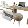 D_882408-MLA91528185309_092025-O.webp Comoda 6 Cajones Con Maquillador Tables 3114 Color Olmo/blanco