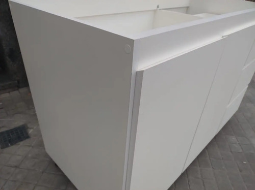 Bajo Mesada 120 X 57 X 82 Mdf 15 Mm- Con Mesada Marmol Sint