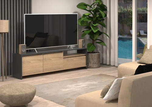 D_884546-MLA52701378381_122022-O.jpg Mesa Rack Tv/ Led 80 Niza. 180 X 51 X 35- 2 Ptas, 1 Cajon