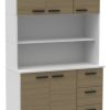 D_884649-MLA100270923461_122025-O.jpg Vajillero Aparador Mueble Organizador De Cocina Despensero Color Avellana