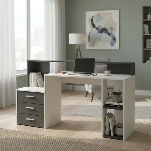 D_885383-MLA93393619059_092025-O.jpg Escritorio Organizador Con 3 Cajones 150 X 90 X 45- Oes 107