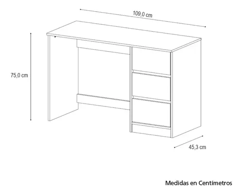 D_885542-MLU74996487411_032024-O.webp Escritorio Moderno Oficina Melamina 3 Cajones 109x75x45 Cm