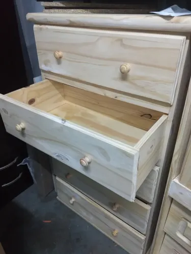 Cajonera Chiffonier 5 Cajones Gigante. Pino Sin Lustre
