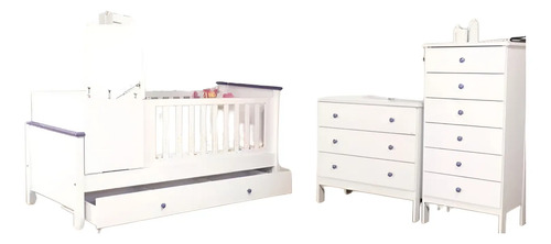 D_887051-MLA89084812772_082025-O.jpg Cama Cuna Funcional Ludmila- Mdf Laqueado- Con Carro-