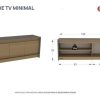 D_887137-MLA108817161860_032026-O.jpg Rack Mesa Para Tv Minimal - 3 Puertas- 128 X 53 X 36