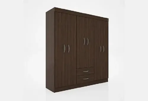 Placard Delos Dl126 Melamina Tabaco 6 Puertas Batientes 160x180 Cm