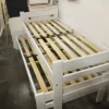 Cama Nido Doble Sin Carro Cama- Pino Lustrado- Blanco