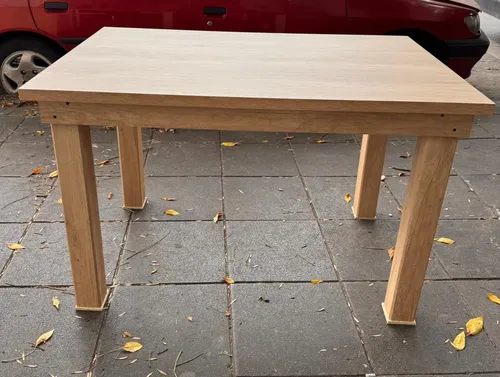 Mesa Cocina Comedor Fija 120 X 80- Tapa Y Patas De Melamina