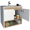 Vanitory Colgante 60 Cm Con Bacha 1 Agujero Cod. 3182