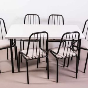 D_891573-MLA72144836762_102023-O.jpg Combo Cocina Comedor Mesa Melamina 140 + 6 Sillas Amelia C18
