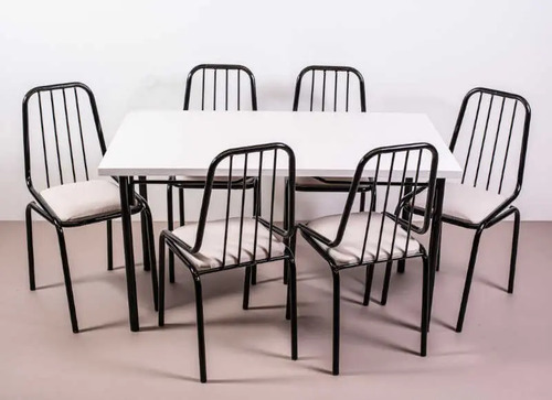 D_891573-MLA72144836762_102023-O.jpg Combo Cocina Comedor Mesa Melamina 140 + 6 Sillas Amelia C18