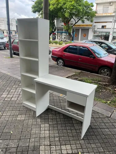 Escritorio Mesa Para Pc 100 X 45 Con Columna- 5 Estantes