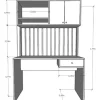Escritorio Varillado Con Alzada 115 X 177- Cod 3104 Tables