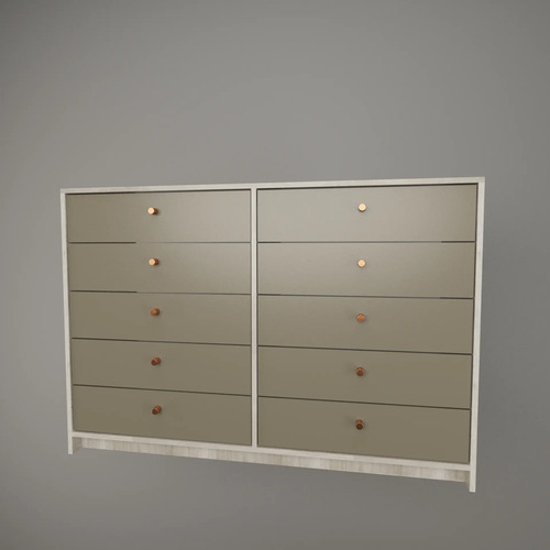 Chifonier 10 Cajones Melamina Minimalista Corredera Metalica