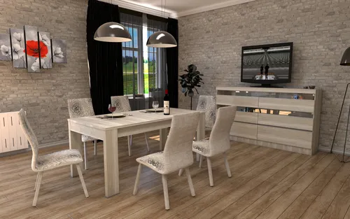 Mesa Cocina Comedor Fija 180 X 90- Patas Melamina. Capri