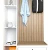 D_893931-MLA84651558719_052025-O.webp Recibidor Mueble Organizador Con Zapatero Y Estanteria Hogar Color Olmo Con Everest