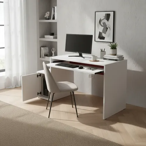 Mesa Escritorio Para Pc- Notebooks Melamina 18 Mm Cod 830 Br