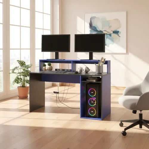Escritorio Gamer Dual 129 X 60 Cod. 3088 Tables