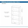 Biblioteca Organizador Oficina 2 Puertas Cod. 7930 155 X 71