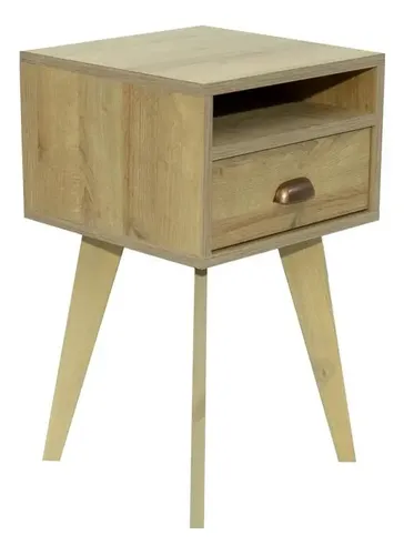 Mesa De Luz 1 Cajon- Estante Con Patas 70- 40-40- Cod. 558