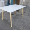 Mesa Cocina Comedor Kaunas. Tapa Melamina Base Made 160 X 82