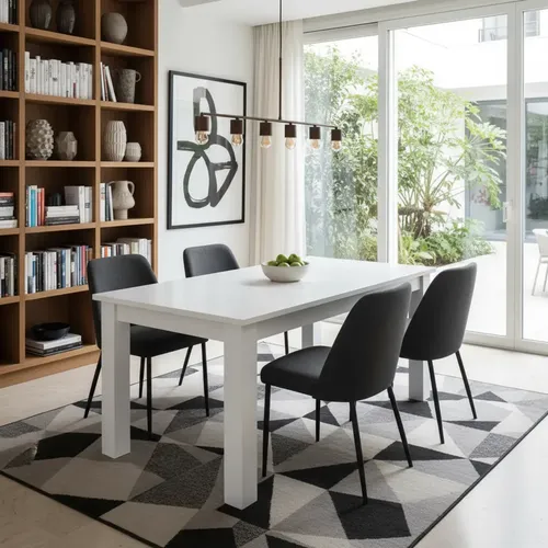 Mesa Cocina Comedor Fija 140 X 80. Tapa Mdf Laqueada