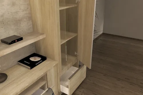 Modulo Organizador Spazzi 0.60- 1 Puerta- Estantes 1 Cajon