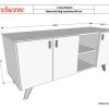 Rack Mesa Para Tv Led Mesina- 2puertas- Estantes- 118 X 52