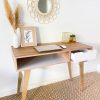 Escritorio Gacela 334020 Madera De 100cm X 75cm X 44.5cm Roble Y Blanco Laqueadas Roble/blanco