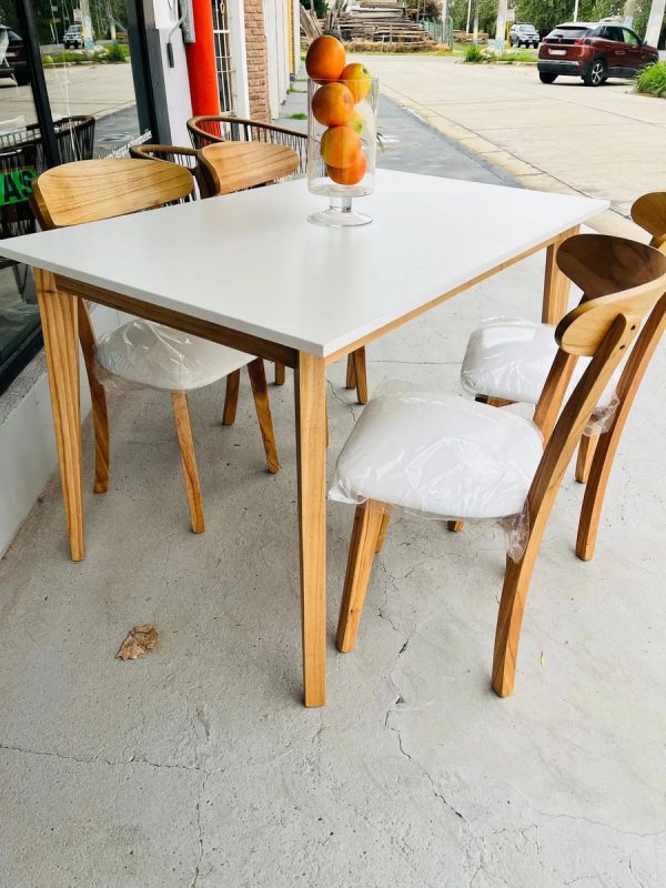 D_901164-MLA110233200465_042026-F.jpg Mesa Rect. 1.30 X 0.80 + 4 Sillas Engel Paraiso- Melamina