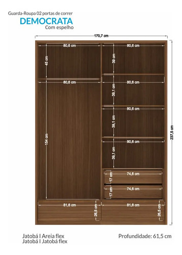 D_901707-MLA96164108265_102025-O.jpg Placard Ropero Con 2 Puertas Corredizas 2.37 X 1.70 X 61