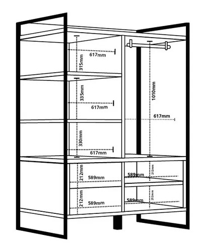 D_902286-MLA53607637058_022023-O.jpg Ropero Armario Organizador Funcional Cajones, Puertas- Dst25