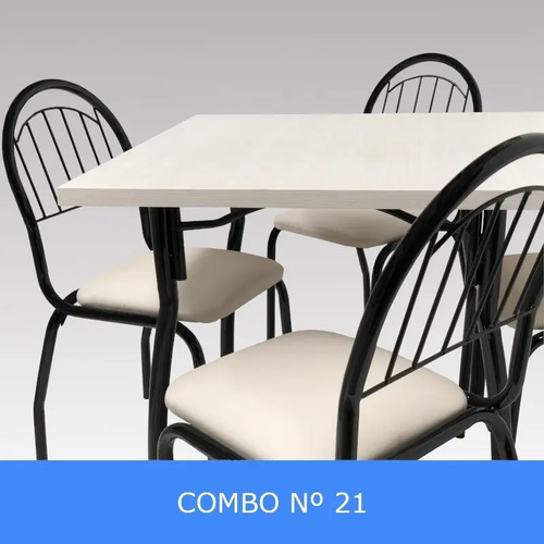 D_902625-MLA31712605483_082019-O.jpg Combo Cocina Mesa Melamina 90 X 90 + 4 Sillas Capri C21