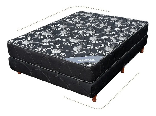 D_902859-MLA43217550659_082020-O.jpg Conjunto Sommier Espuma Alta Densidad Monaco 140 X 23 X 190