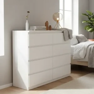 Comoda Chifonier Prisma 8 Cajones. Mdf Laqueado- 125 X 80x40